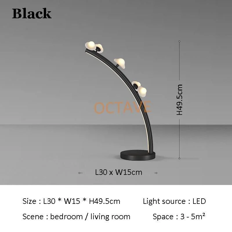 Modern Simple LED Table Lamp Nordic Bedroom Bedside Night Lamp Living Room Study Desk Acrylic Arc Home Decor Lighting Table Lamp