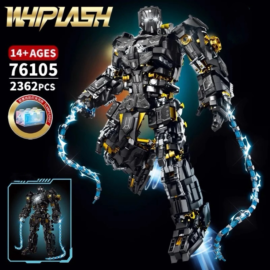  Iron Man Whiplash Armor | 2362-Piece Collector's Set | Villain Mech Design | Limited Edition