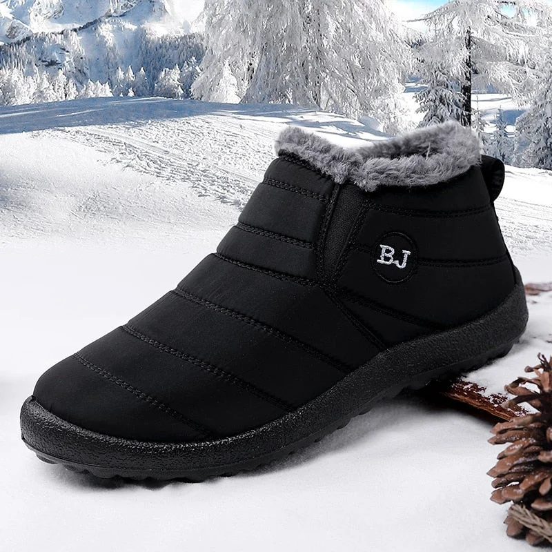 Men Boots Lightweight Winter Shoes For Men Snow Boots Waterproof Winter Footwear Plus Size 47 Slip On Unisex Ankle Winter Boots