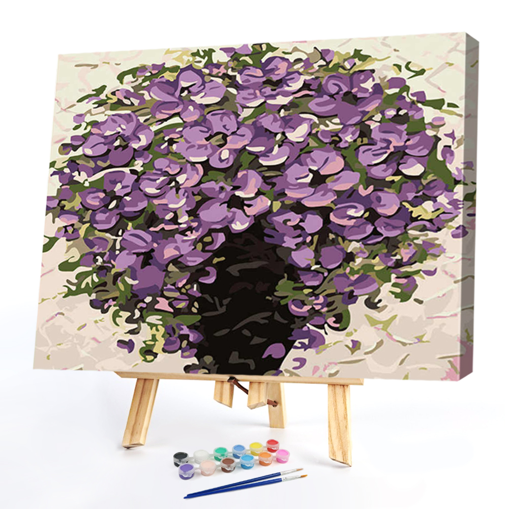 

40*50CM Paint By Numbers-Purple Flower, 501 Original