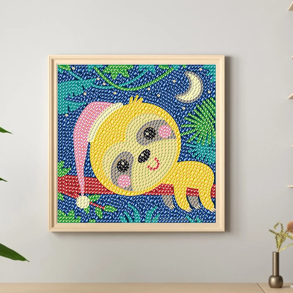 Diamond Painting - Full Crystal Rhinestone - Sloth(18*18cm)