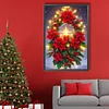 (Grande Taille) Cerf de No&euml;l-Peinture Diamant Ronde Compl&egrave;te-40*60CM