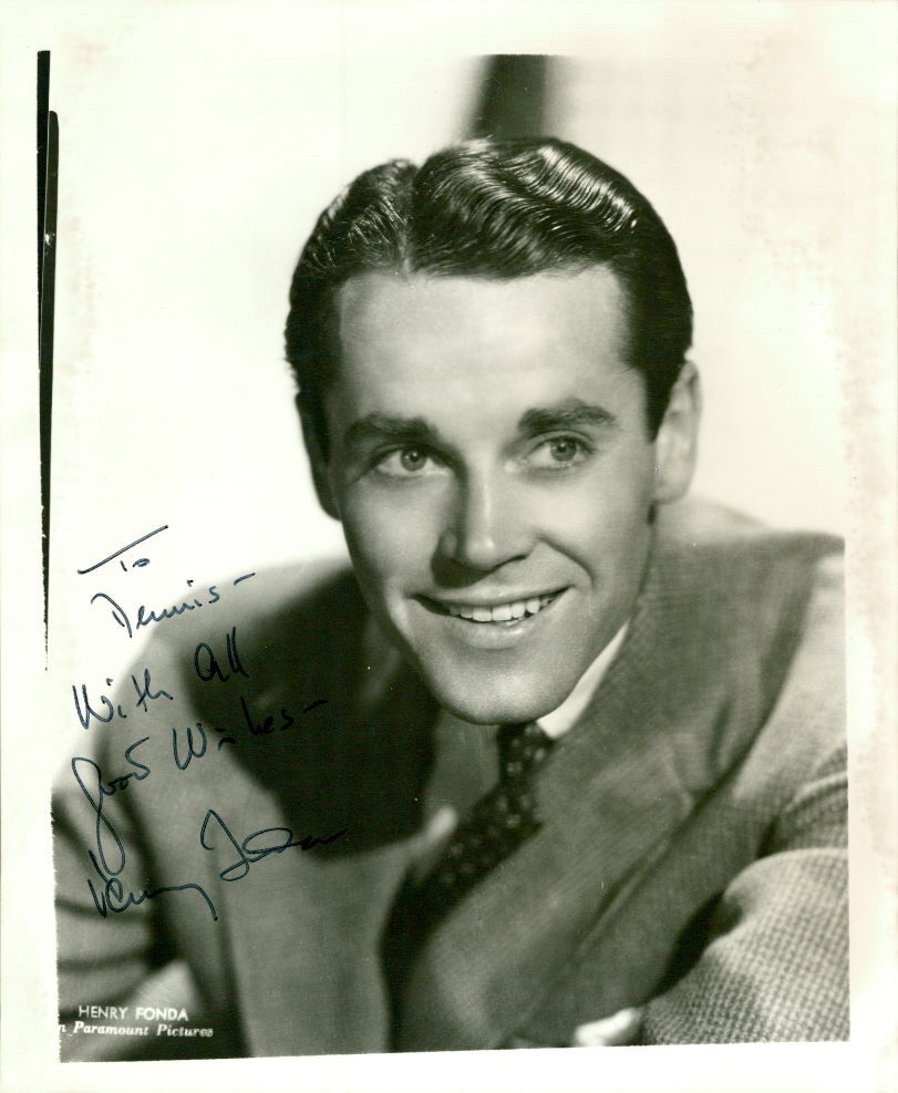 Henry Fonda (Vintage, Inscribed) signed Photo Poster painting COA