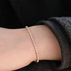 3.8mm Round Cut Lab Diamond 4 Prong Basket Tennis Bracelet Everyday Essential