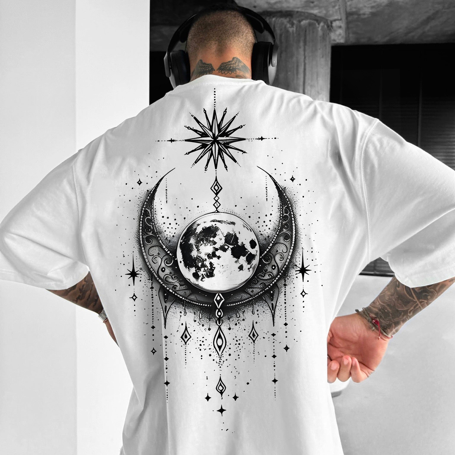 Universal Sun And Moon Design T-shirt