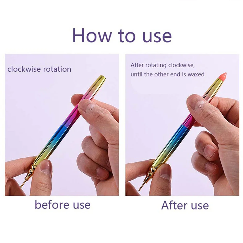Gradient Rotary Point Drill Pen 5D DIY Diamond Painting Tool with Clay Tips(Random Color)