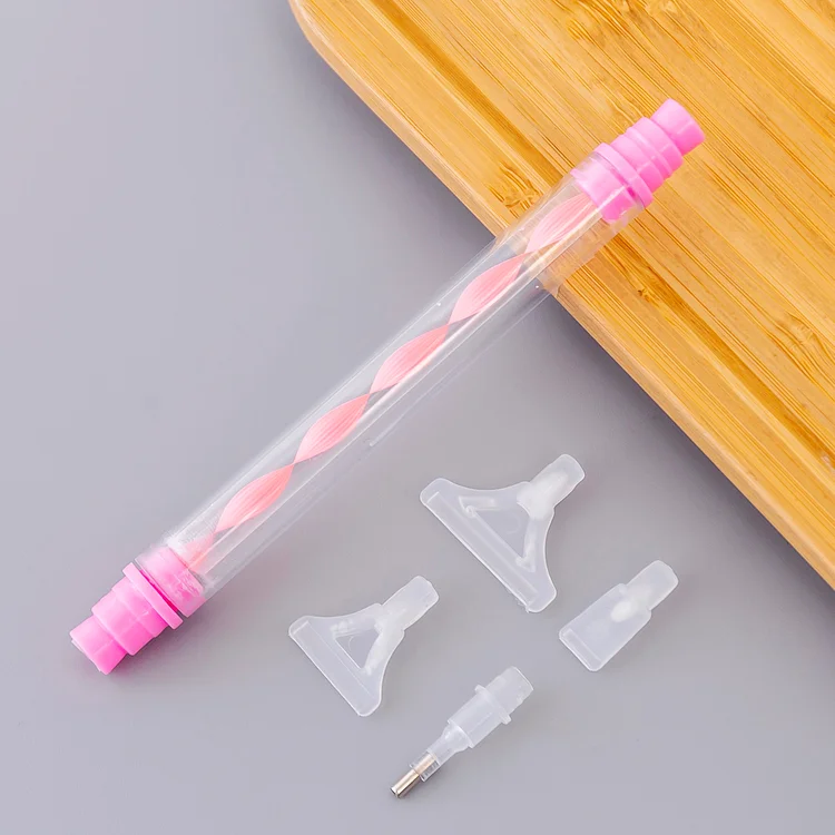 Crystal point drill set Point drill pen and diamond painting set-water drop pink