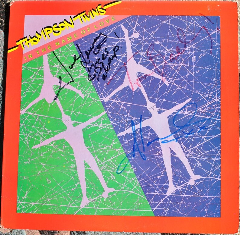 THOMPSON TWINS SIGNED Album X3 Tom Bailey, Alannah Currie, Joe Leeway In The Name Of Love wcoa