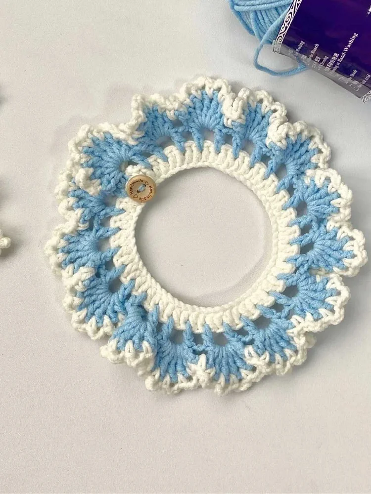 Lulusnow Handmade Crochet Pet Collars / Pet Holiday Outfit/ Festive Pet Accessories/ Gift For Pet