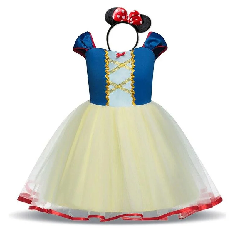Fancy Kids Dresses for Girls Birthday Halloween Cosplay Cartoon Mouse Dress Up Kid Costume Baby Girls Kids 2 6T Wear