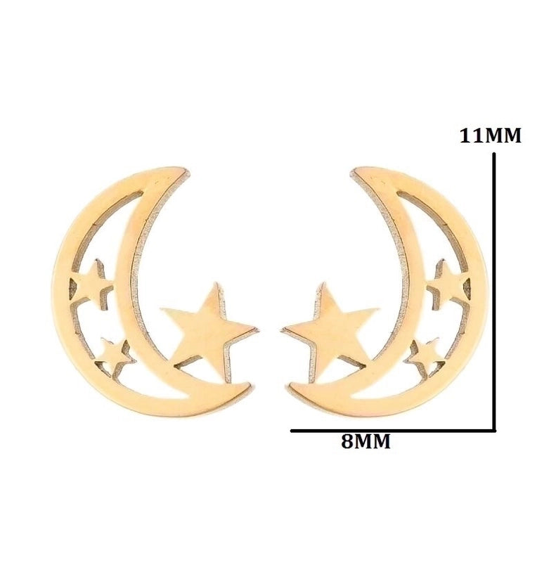 Minimalist Geometric 304 Stainless Steel No Inlaid 18K Gold Plated Ear Studs