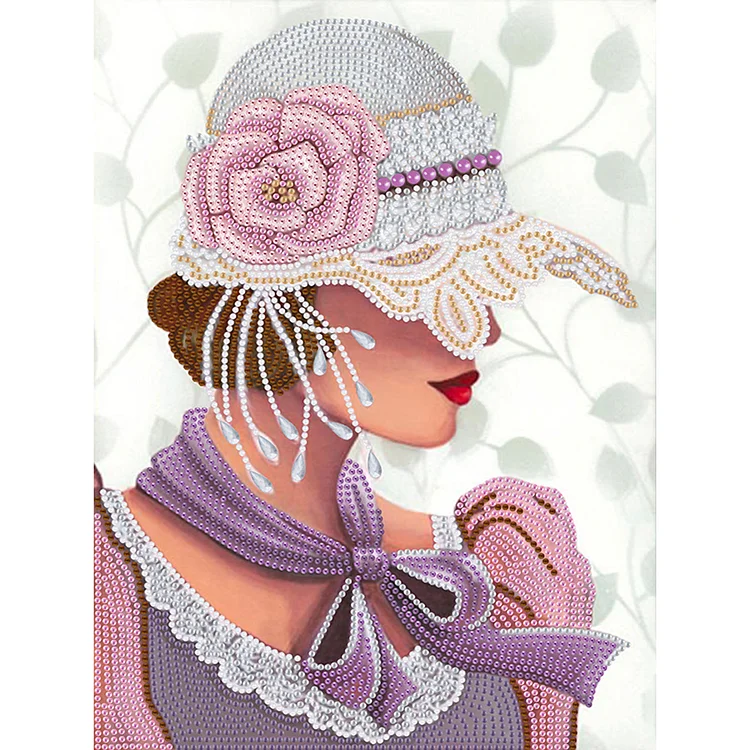 Partial Special-Shaped Diamond Painting - Elegant Woman 30*40CM