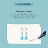 925 Silver Gradient Color Droplet Zircon Earrings