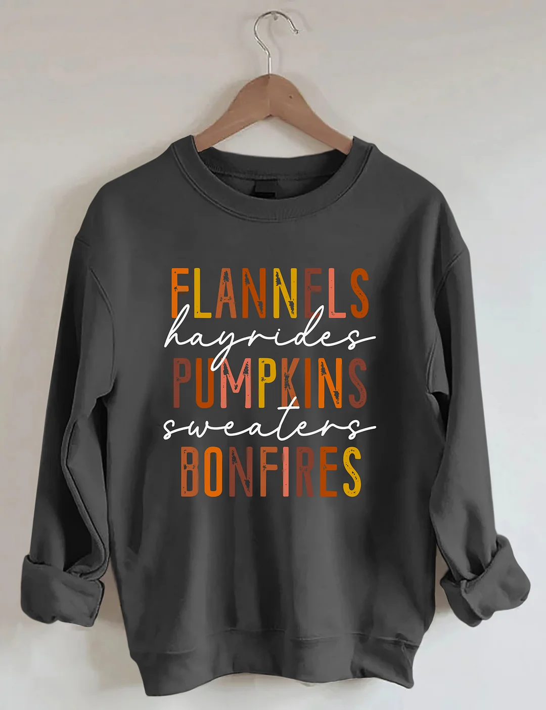 Flannels Hayrides Pumpkins Sweatshirt
