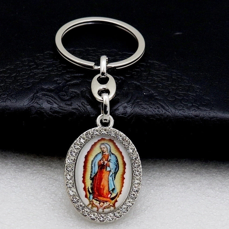 Vintage Style Human Alloy Bag Pendant Keychain