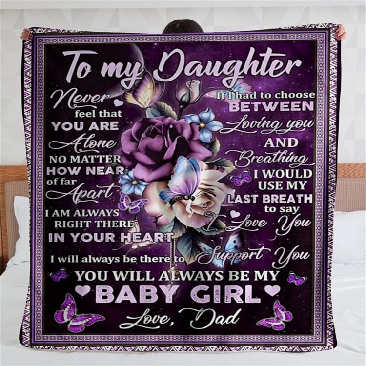 To My Baby Daughter-Personalized Fleece Blanket