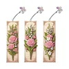 3Pcs Diamond Painting Rose Bouquet Bookmark for Book Lovers