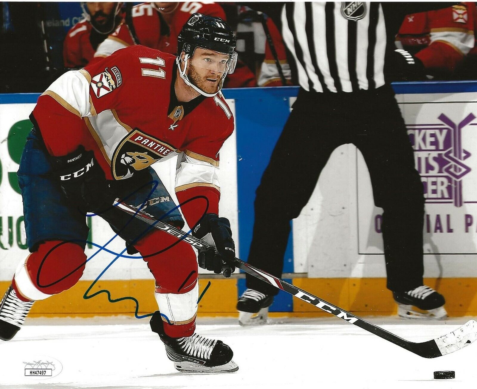 Jonathan Huberdeau signed Florida Panthers 8x10 Photo Poster painting autographed JSA