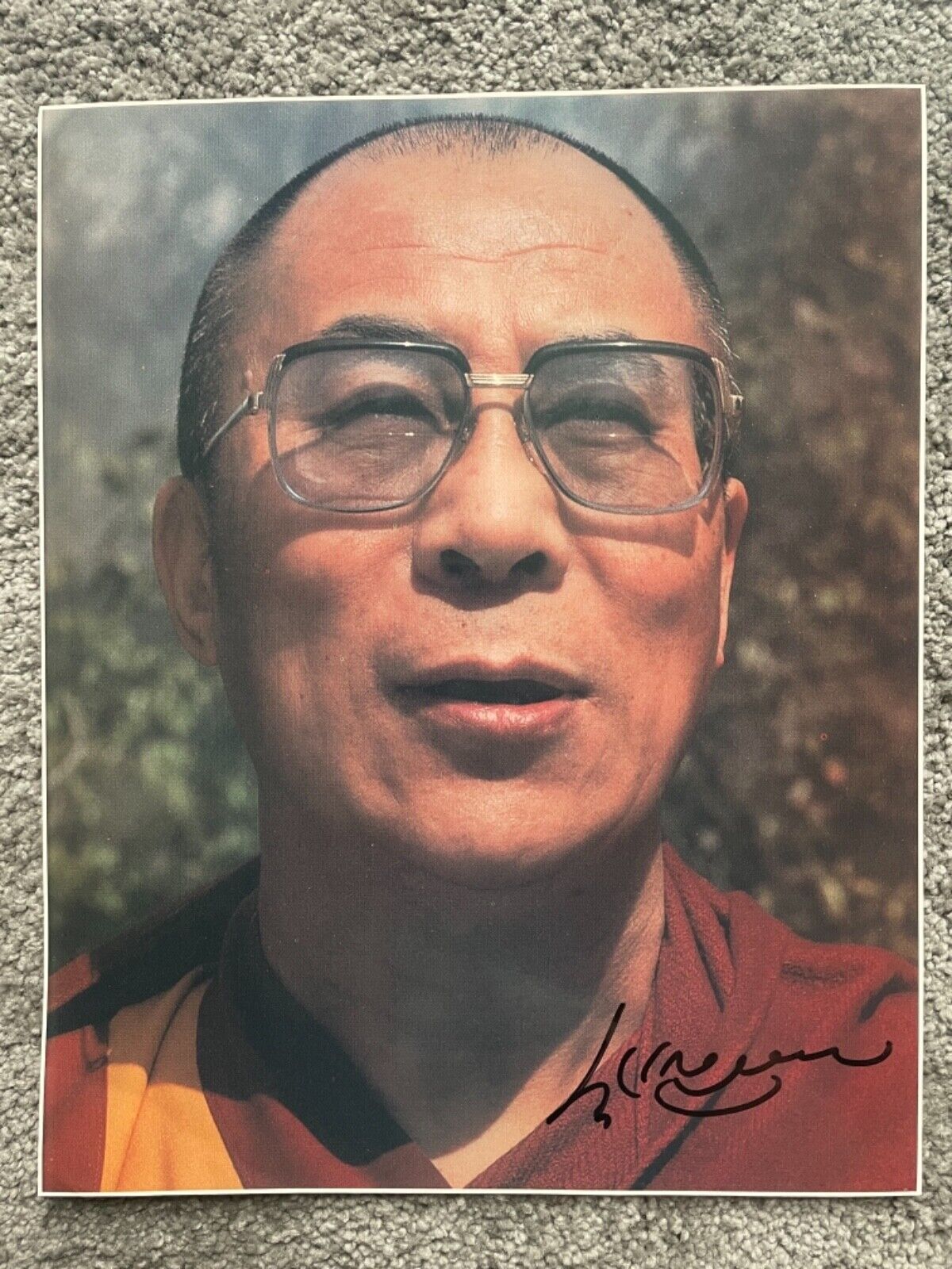 Dalai Lama signed JSA COA 8x10 Photo Poster painting Buddhism Pope President royal psa bas