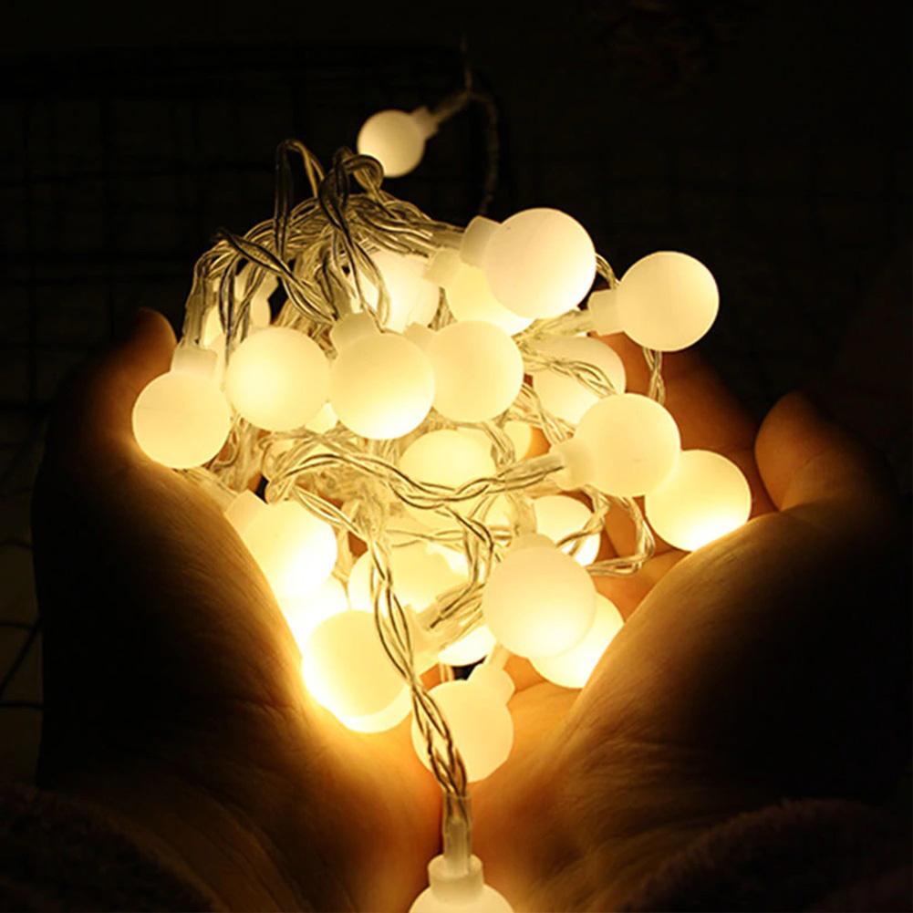 

80LED Battery Box Ball-Curtain String Night Light, 10m-80led, 501 Original