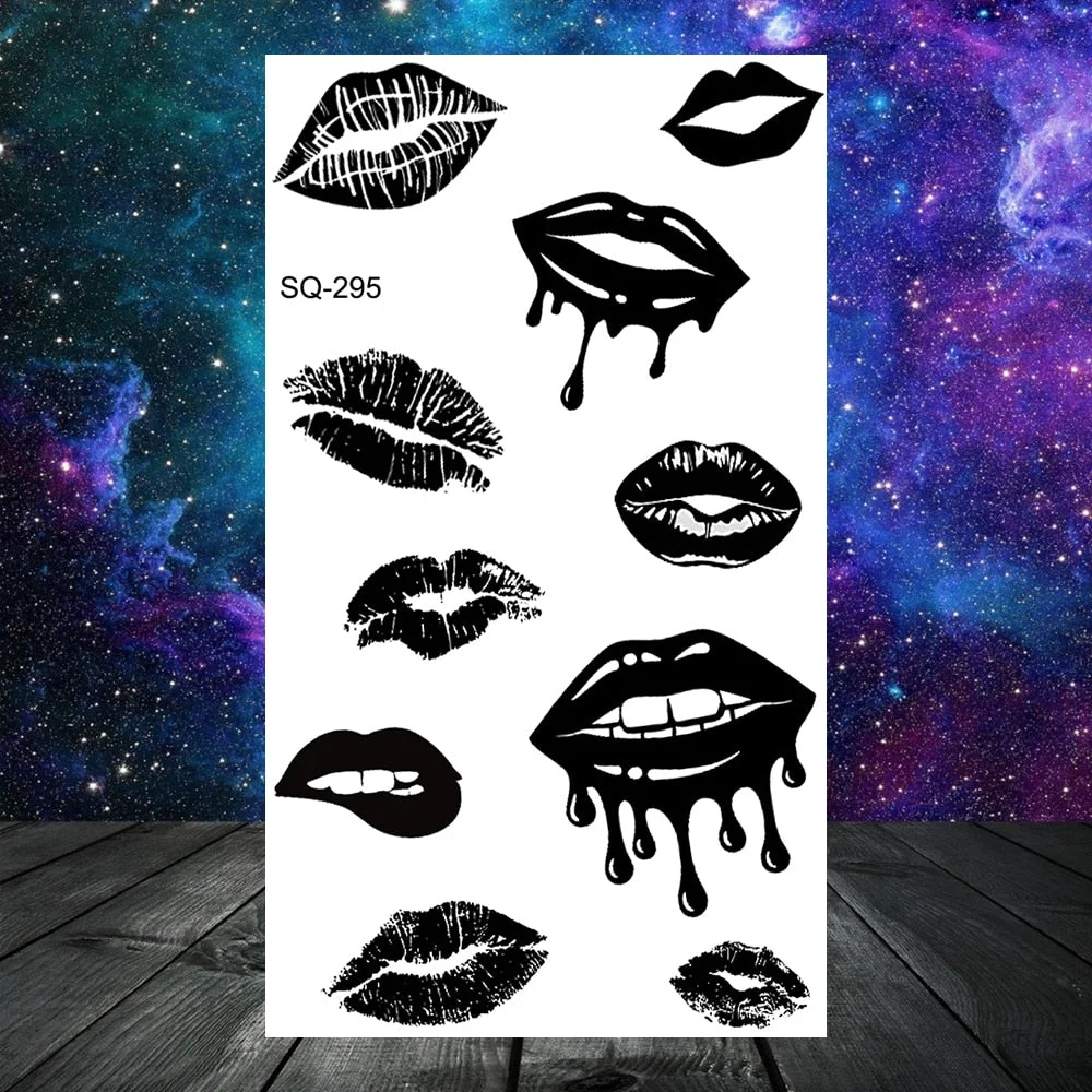 Black Whale Universe Planet Temporary Tattoos For Women Adult Men Constellation Outer Space Moon Fake Tattoo Small Tatoo Paper