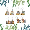 4 paires chat chien double face-bricolage boucles d&rsquo;oreilles