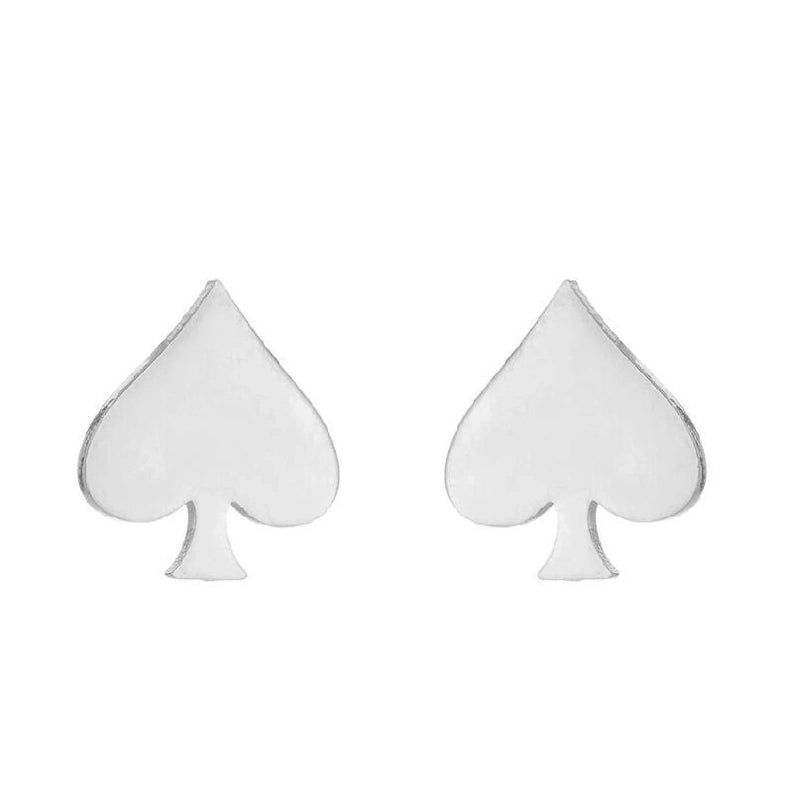 Women’s Minimalist Geometric Heart Stainless Steel No Inlaid Ear Studs Stainless Steel Earrings