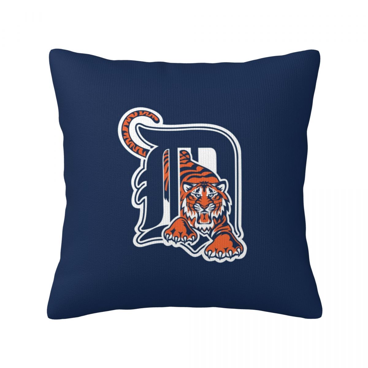 Detroit Tigers Logo in Blue Short Plush Cushion for Home Decor