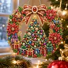 DIY Diamond Painting Xmas Tree Religious Hanging Ornament Pendant Acrylic Double Sided Print Decor Kit