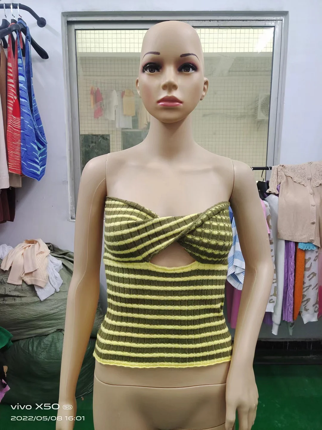 Toloer Toloer And Summer 2024 Sweater Hot Style Women's Sexy Striped Sweater Knit Strap Wipe-Outfit Ideas