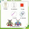 2PCS Insect 5D DIY Diamond Painting Wind Chimes Suncatcher Kit Double Sided Diamond Art Kits Suncatcher with Crystal Pendant for Home Wall Window Decor Adults DIY Art Craft