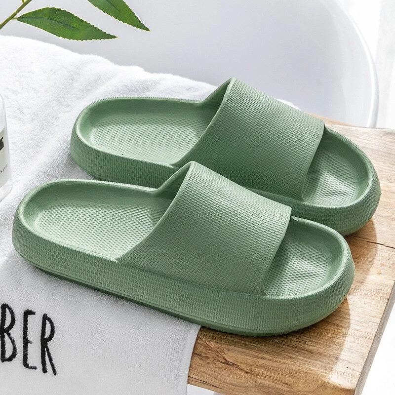 Men's Slippers Thick bottom home Bathroom bathe Non-slip slippers women summer Lovers Shoes Brand sandals
