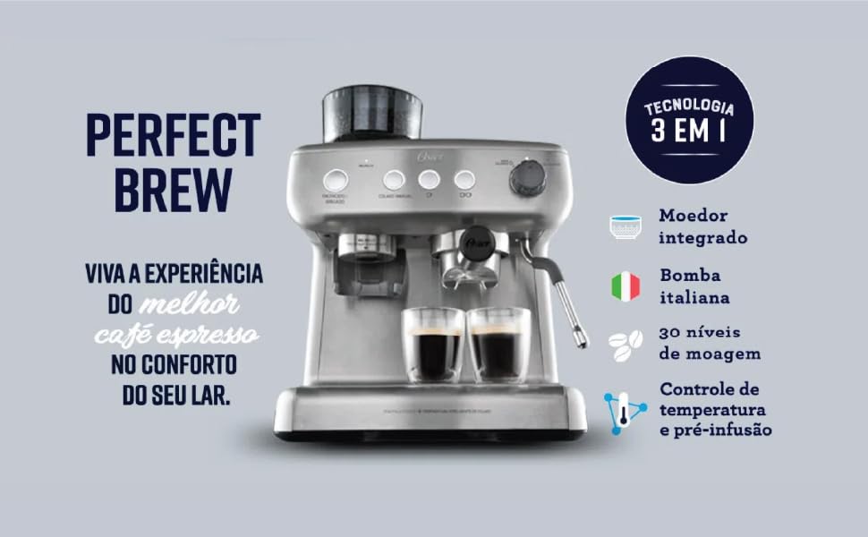 Cafeteira Espresso Oster Xpert Perfect Brew - 127V 