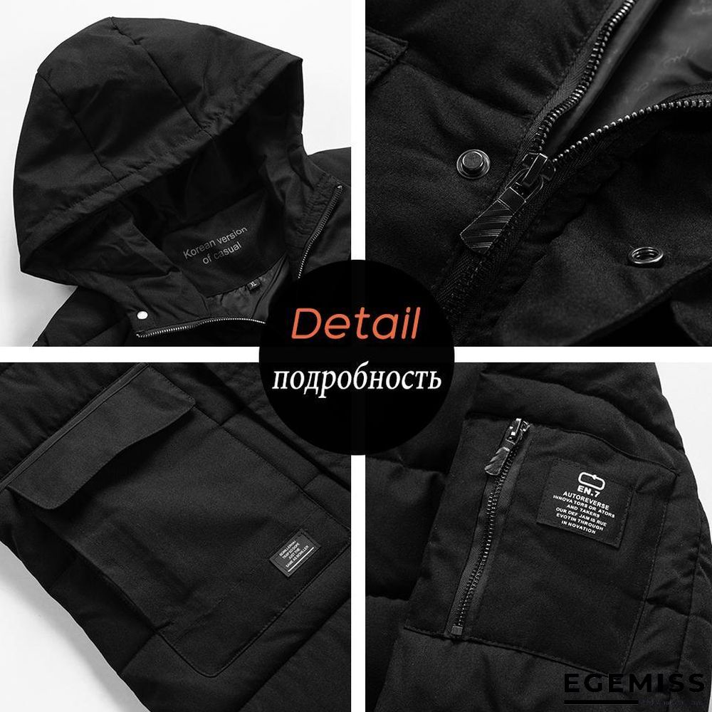 8XL Men Long Casual Hooded Thick Warm Jacket Parkas Coat Fashion Hat WaterProof Overcoats Men Plus Size | EGEMISS