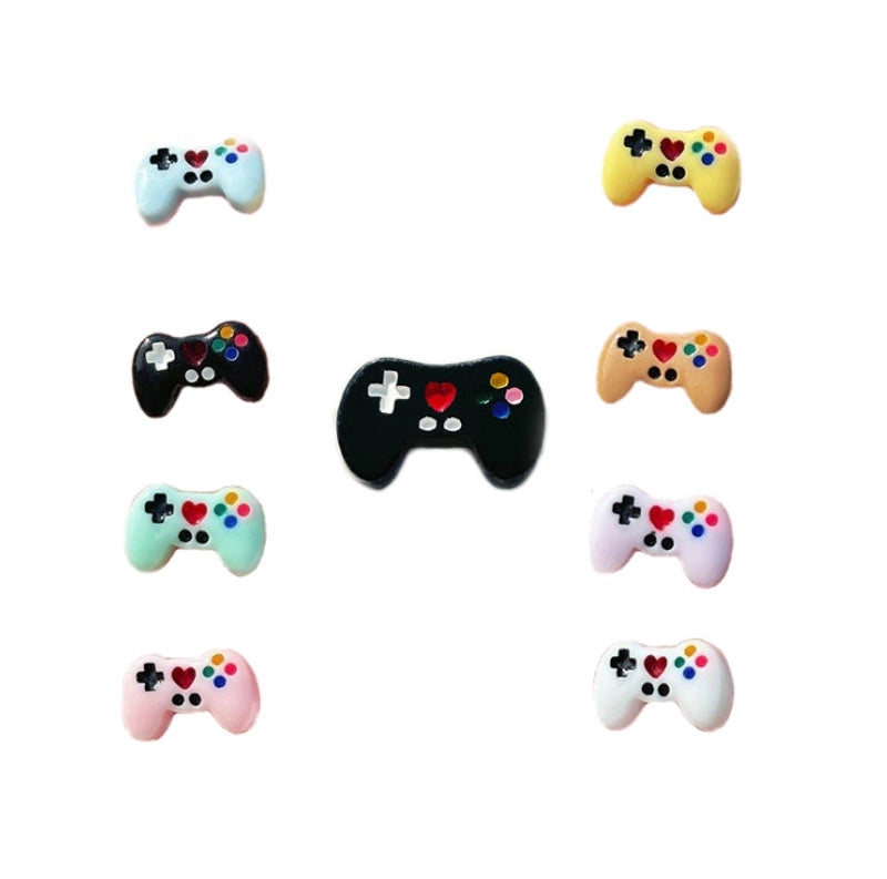 100 Pieces Cartoon Glossy Game Machine Handle Diy Resin Jewelry Accessories Mobile Phone Shell Cream Glue Patch Handmade Material