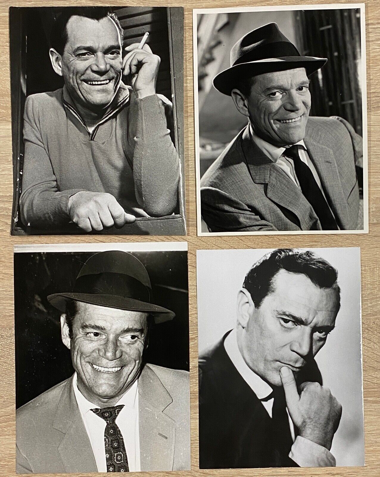 8 Eddie Constantine Press Photo Poster painting Lobby Card Cinema Bundle Sammlung (TV -49