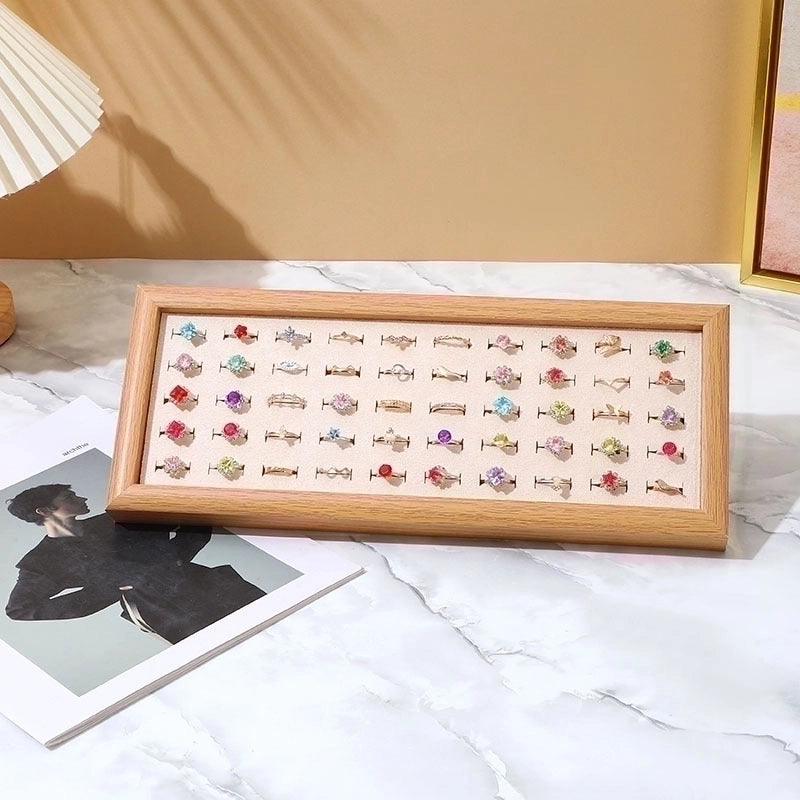 Minimalist Classic Style Solid Color Density Plate Tree Pattern Paper Flannel Patchwork Jewelry Display Jewelry Rack