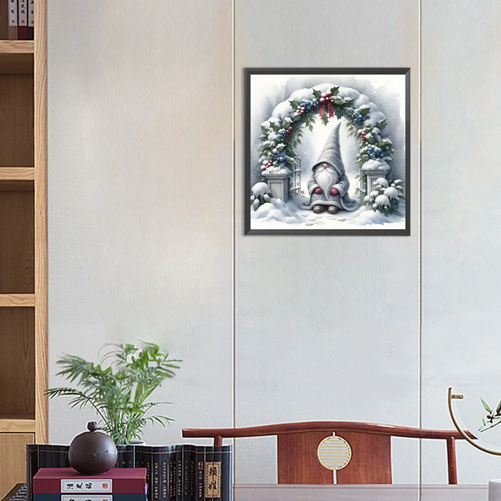 Diamond Painting - Full Round Drill - Christmas Gnome(Canvas|30*30cm)