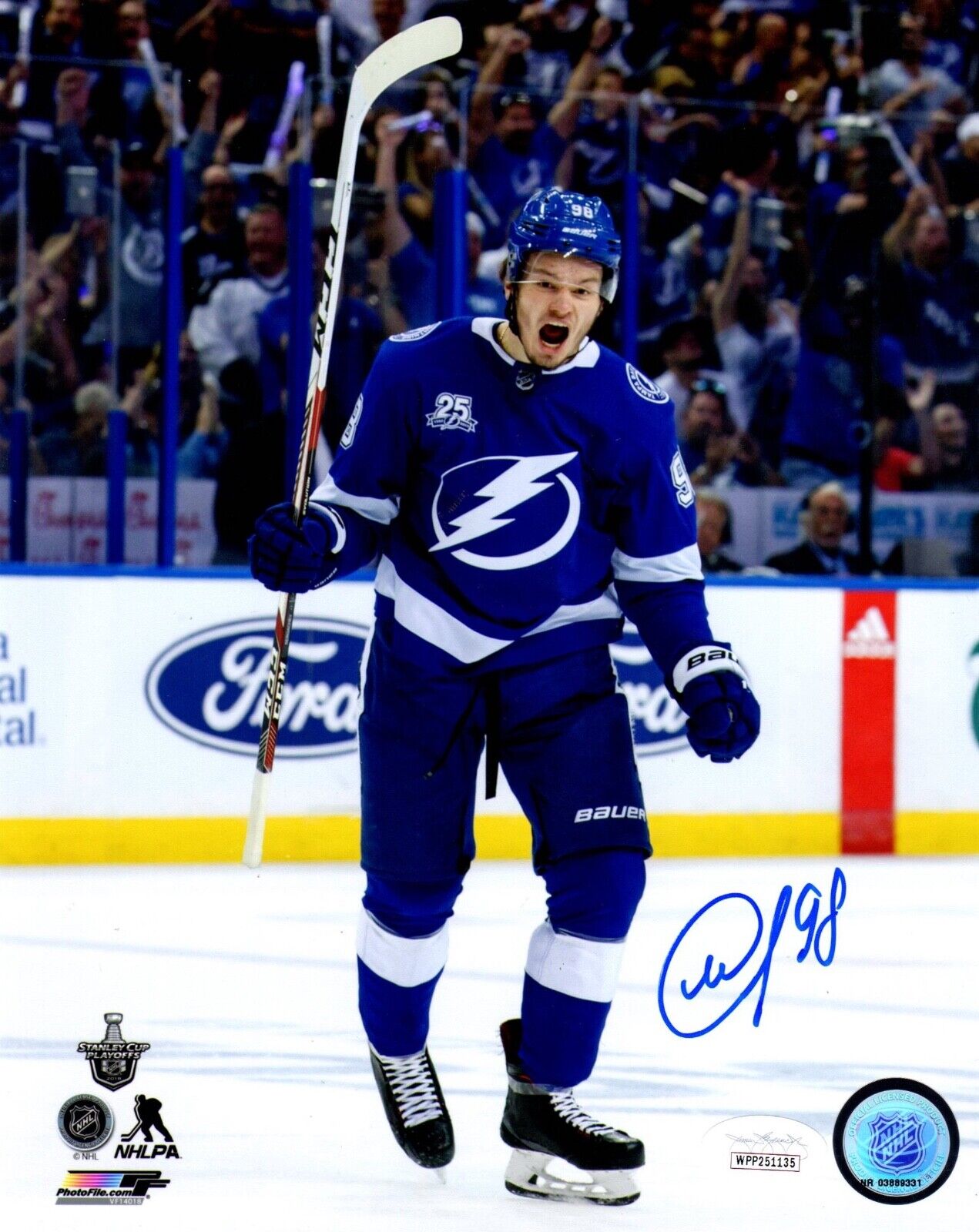 Mikhail Sergachev autographed signed 8x10 Photo Poster painting NHL Tampa Bay Lightning JSA COA