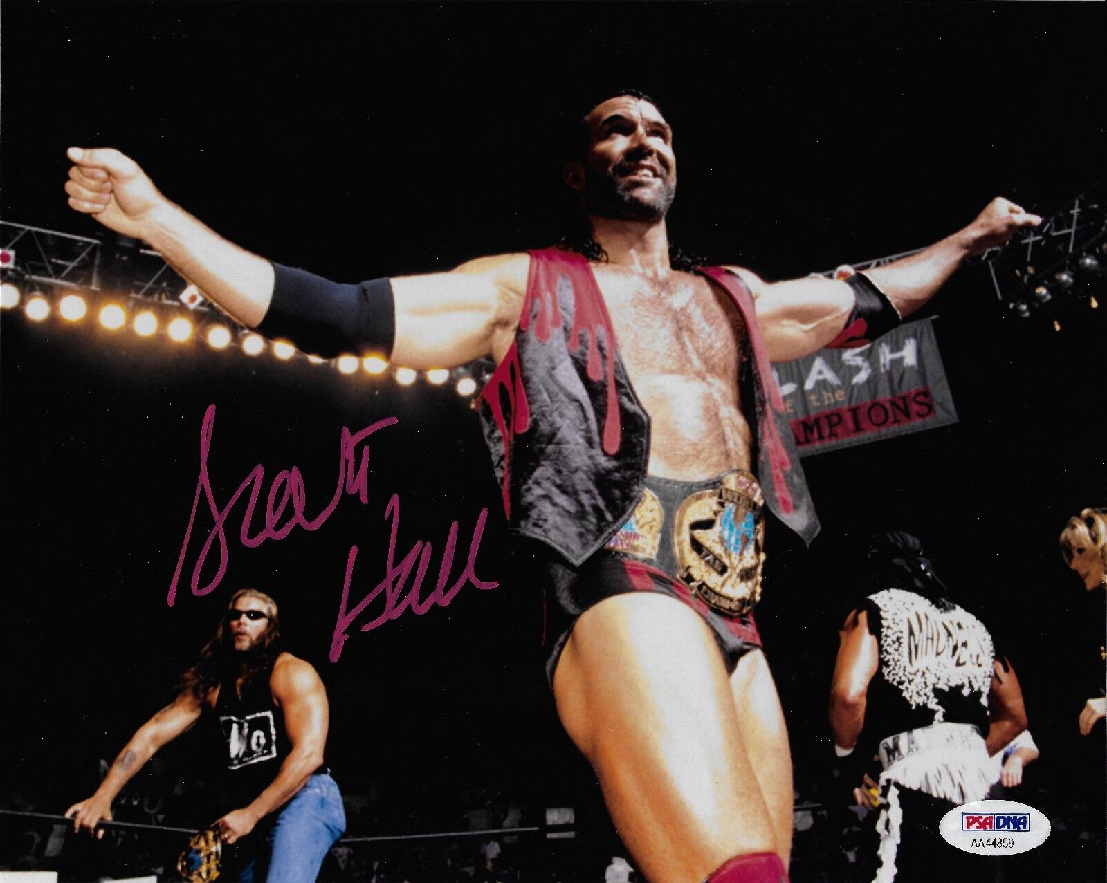 Scott Hall Signed WWE 8x10 Photo Poster painting PSA/DNA COA WCW NWO Picture Autograph w/ Belt