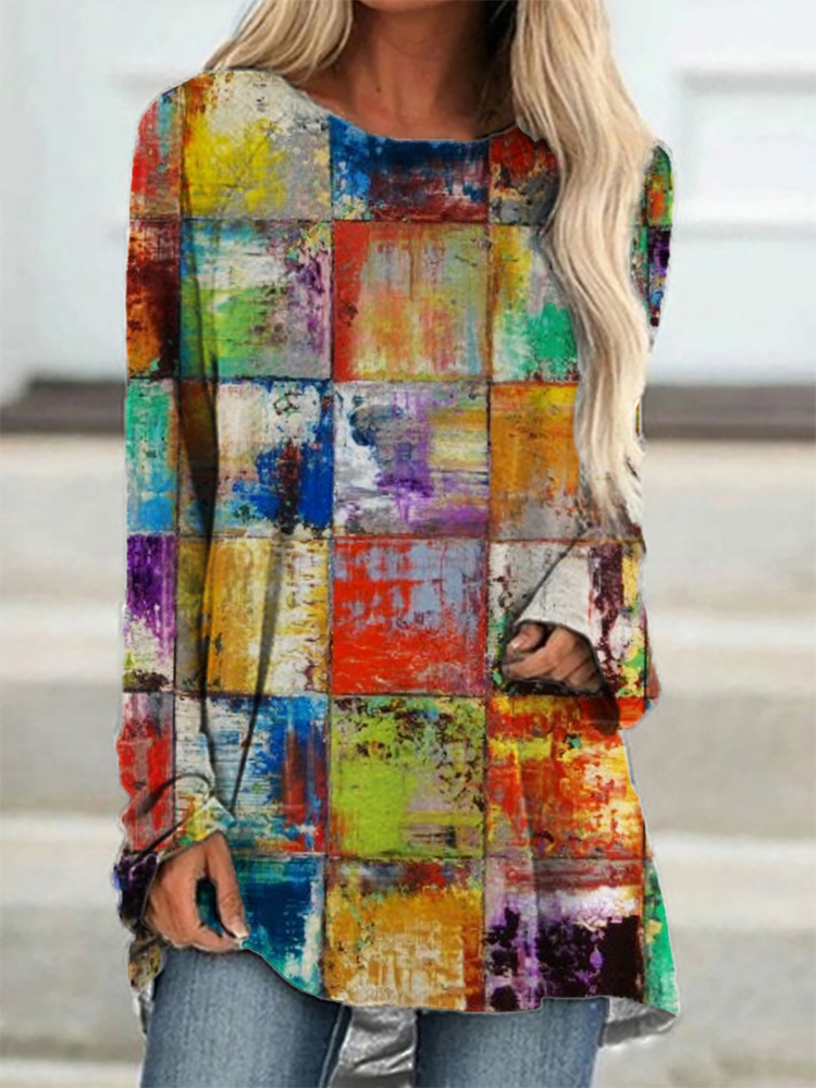 Geometric Graffiti Art A Line T Shirt wearshes