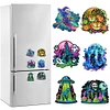 6Pcs Diamond Painting Halloween Magnets Refrigerator for Adults Kids