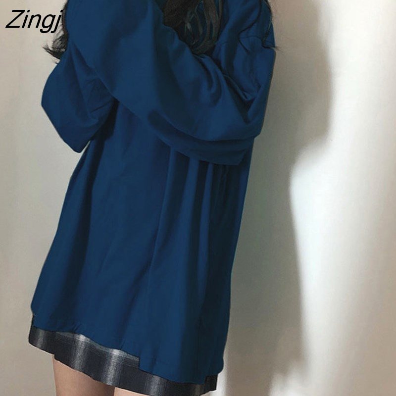 Zingj T-shirts Women Chic Candy Color Long Sleeve Solid Basic Fall Ladies Tops Korean Trendy Femme Tees O-Neck Футболка Simple New