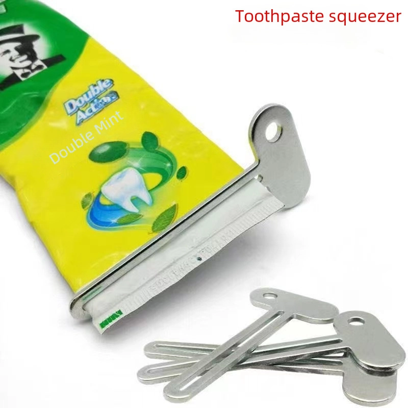 Toothpaste Squeezer Facial Cleanser Hand Cream Hair Coloring Cream Skin Care Products Lazy Man Manual Rotation Metal Toothpaste Pressing Clip