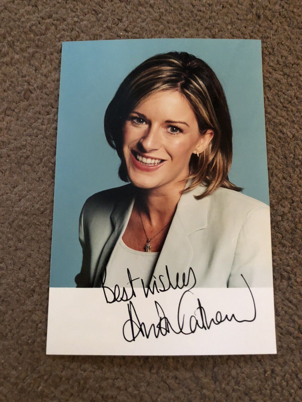 ANDREA CATHERWOOD (TV PRESENTER) SIGNED Photo Poster painting