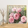 Pink Rose Flower-11CT Stamped Cross Stitch 48*48cm