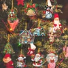 10Pcs Acrylic Christmas Diamond Painting Christmas Tree Pendant (Christmas)