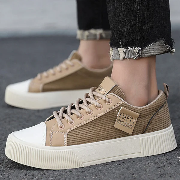 MEN'S STYLISH CASUAL THICK-SOLED CANVAS SHOES 03746296S