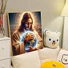 Diamond Painting-DIY Full Round Drill Jesus Earth（40*40CM)