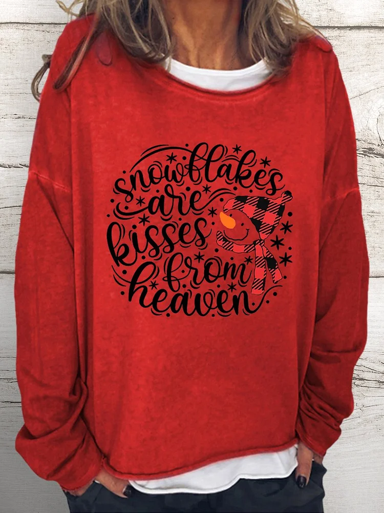 Snowflakes are kisses from heaven  sweatshirt-010711-Annaletters